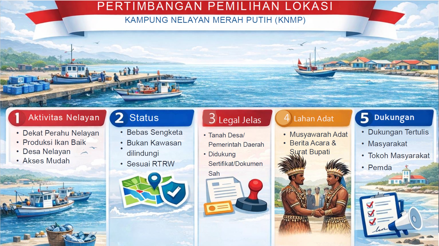 Pertimbangan Pemilihan Lokasi Kampung Nelayan Merah Putih